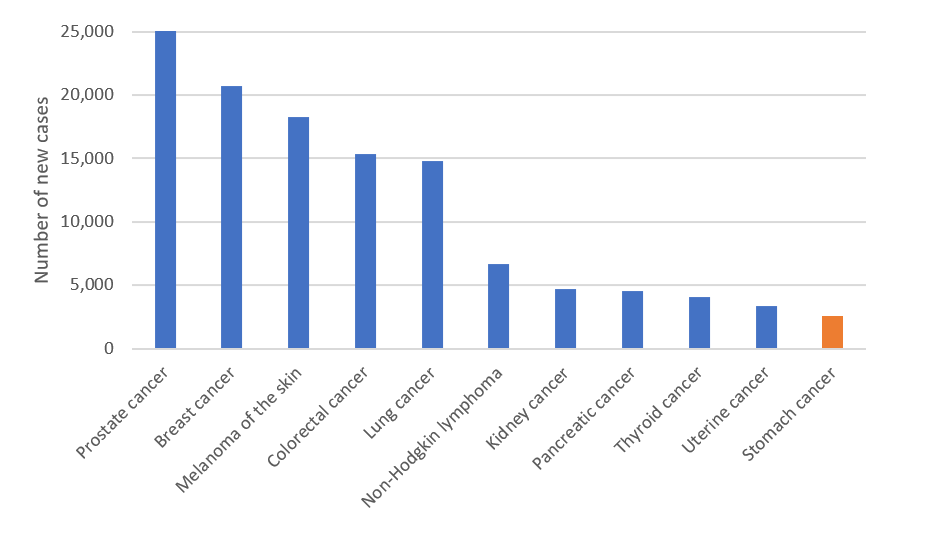 Figure 1. Estimated cancer incidence in Australia, 2023