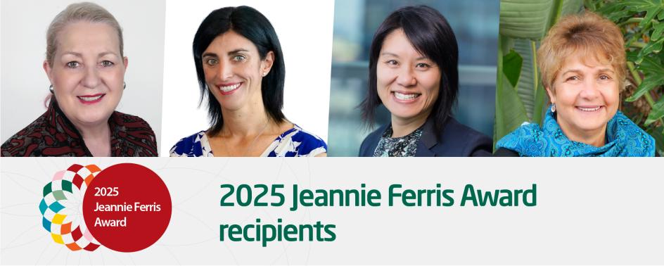 Photos of 2025 Jeannie Ferris Award recipients