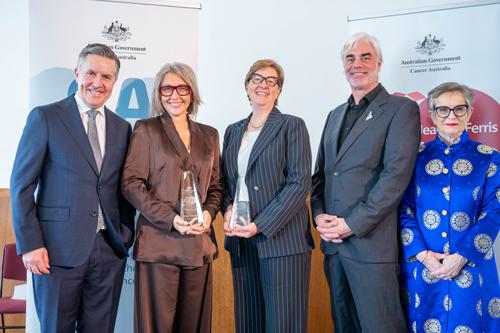 The Hon Mark Butler with Jeremy Ferris and 2026 Jeannie Ferris Award recipients