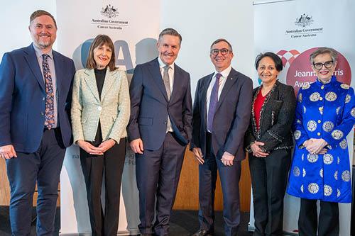 The Hon Mark Butler with representatives from Peter MacCallum and Chris O'Brien Lifehouse
